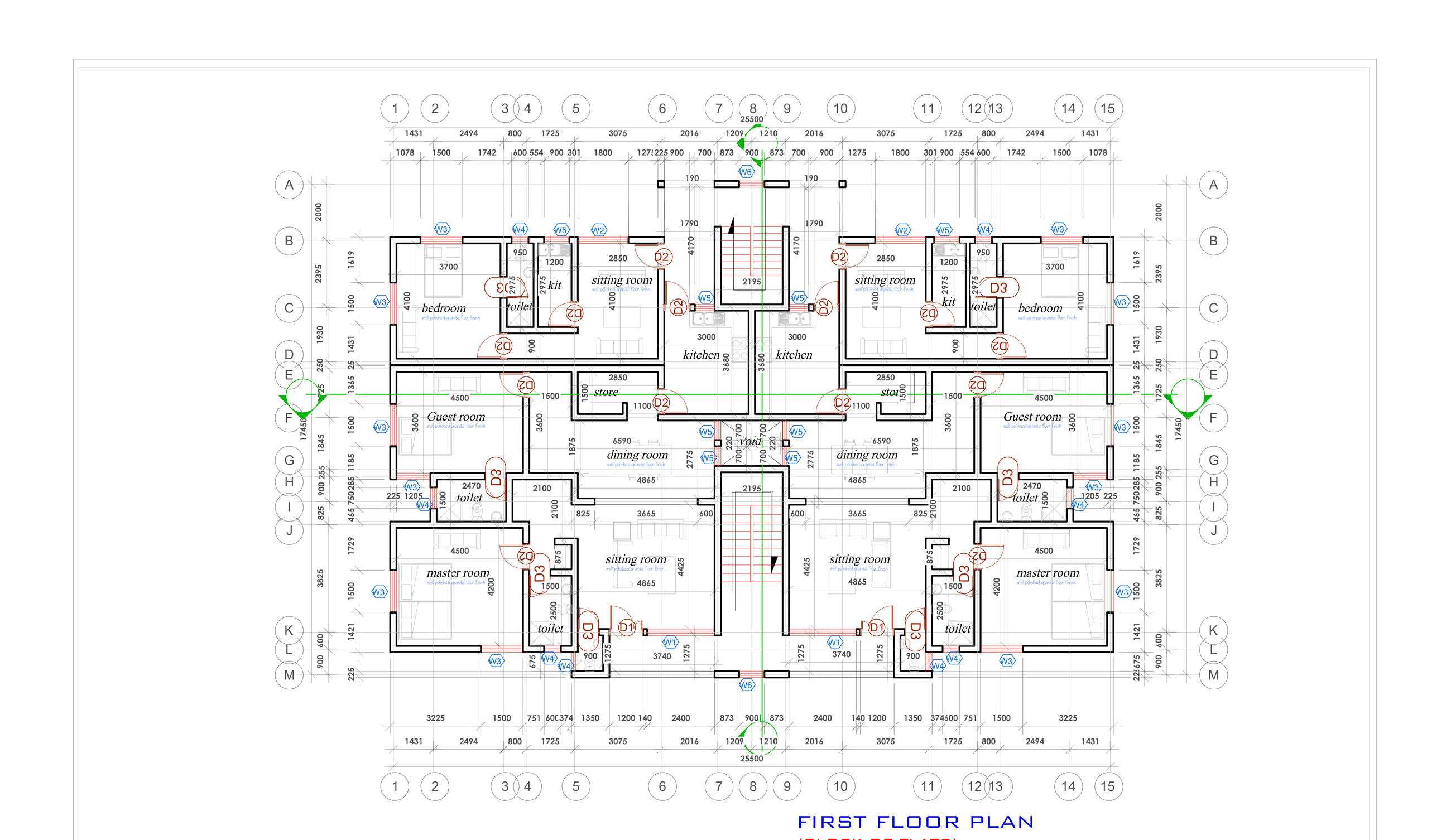 First Floor Plan — Palm Luxury Estate — Phase 3