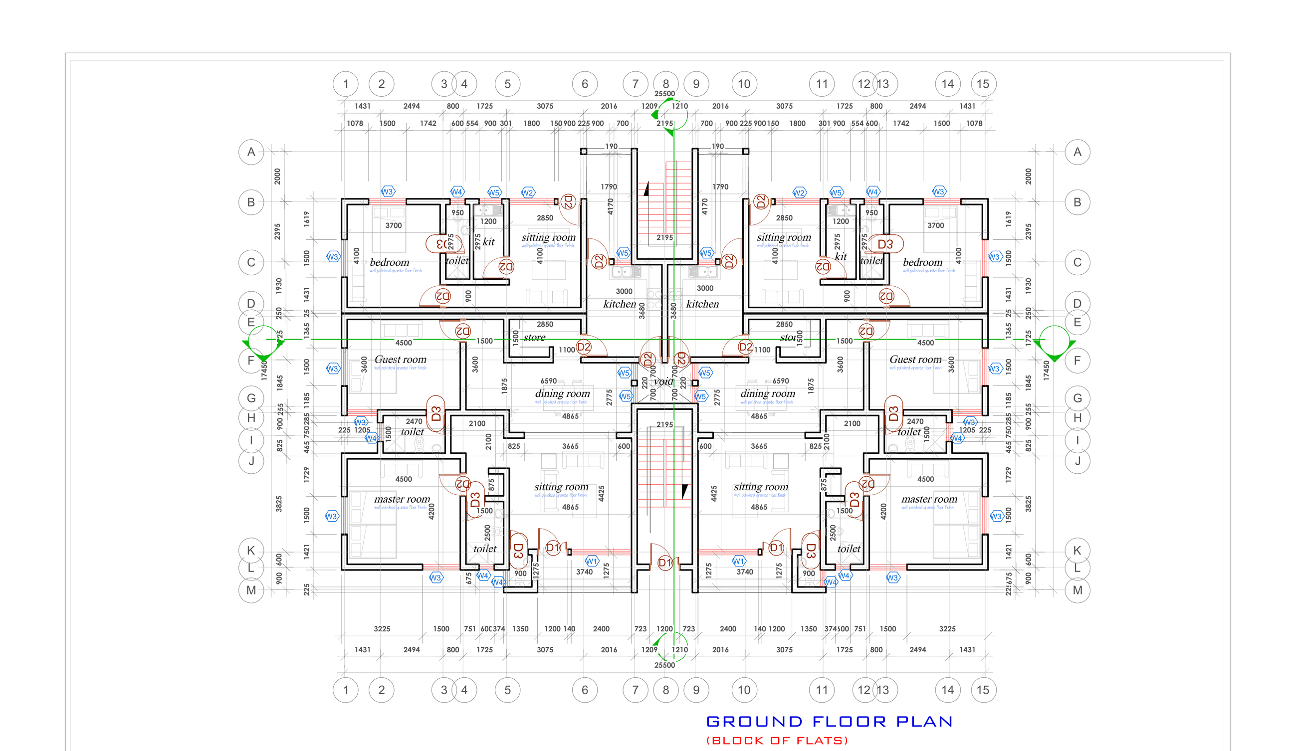 Ground Floor Plan — Palm Luxury Estate — Phase 3